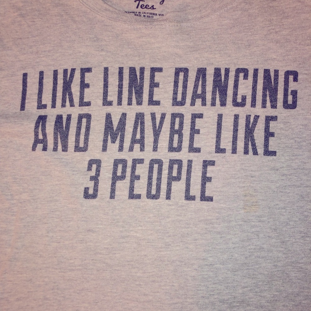 Line Dancing country western tee, size M